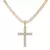 Masculino feminino hip hop cruz pingente colar com 4mm zircão tênis corrente g - Auriane