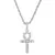 Masculino feminino hip hop cruz pingente colar com 4mm zircão tênis corrente g - Auriane