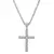 Masculino feminino hip hop cruz pingente colar com 4mm zircão tênis corrente g - Auriane