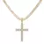 Masculino feminino hip hop cruz pingente colar com 4mm zircão tênis corrente g - loja online