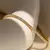 Manco pulseira brilhante banhada a ouro de aço inoxidável, zircônia branca de