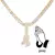 Masculino feminino hip hop cruz pingente colar com 4mm zircão tênis corrente g - comprar online