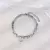 S925 prata esterlina camadas duplas pulseira simples para mulheres temperamento na internet