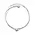 S925 prata esterlina camadas duplas pulseira simples para mulheres temperamento na internet