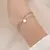 S925 prata esterlina camadas duplas pulseira simples para mulheres temperamento
