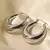 Brincos geométricos femininos de argola circular, joias em forma de C para meni - comprar online