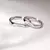 Novo simples casal anéis cor prata sol lua ajustável anel aberto para mulheres - comprar online