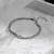 S925 prata esterlina camadas duplas pulseira simples para mulheres temperamento - loja online
