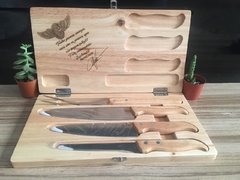 Kit Churrasco Personalizado na Madeira - comprar online