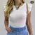 Blusinha Canelada Com Babadinho Nos Ombros Feminina Moda - Reino do Desconto