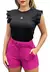 Imagem do Blusinha Canelada Com Babadinho Nos Ombros Feminina Moda
