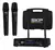 Imagen de set x2 microfonos inalambricos skp uhf 300d dinamicos 70mts