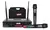 set x2 microfonos inalambricos novik unk 330 uhf 70m maletin - comprar online
