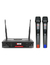 set x2 microfonos inalambricos novik unk 330 uhf 70m maletin en internet