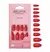 Kit Uñas Postizas Press On y Stickers Almendradas Scarlet Red Belvita