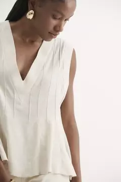 Blusa Nervuras Florença Natural - comprar online