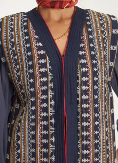 Colete linho bordado étnico na internet