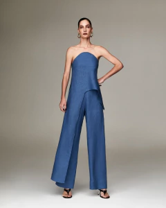 Conjunto Linho Calça e Blusa Assimétrica