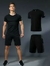 Conjunto de Camiseta e Esportes, Shorts de Corrida ou Basquete, Duas Peças de Roupa de Secagem Rápida para Academia - comprar online