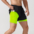 Shorts masculinos de secagem rápida, respiráveis, com zíper e bolsos - comprar online