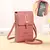 Bolsa de mão feminina Buylor Pocket com tela sensível ao toque para celular, bolsa de ombro em couro macio, bolsas femininas baratas, carteira pequena, bolsas crossbody - Zexv