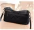 Bolsa de couro genuíno feminina da moda, bolsa de ombro para meninas, couro macio, zíper multicamadas, grande capacidade, transversal - loja online