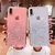 Capa de celular transparente com lantejoulas brilhantes de luxo para iPhone - comprar online