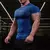 Camiseta de ginástica de manga curta masculina, alta elasticidade, musculação - Zexv