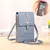 Bolsa de mão feminina Buylor Pocket com tela sensível ao toque para celular, bolsa de ombro em couro macio, bolsas femininas baratas, carteira pequena, bolsas crossbody - Zexv