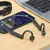 Fone de ouvido de condução óssea Ks19 TWS, fones de ouvido sem fio Bluetooth, fone de ouvido esportivo com faixa de pescoço, fone de ouvido auditivo, viva-voz com microfone