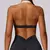 Imagem do Sutiã esportivo de ginástica Halter Sutiã esportivo anti-suor Sutiã de ioga respirável Top curto à prova de choque Fitness Push Up Top de treino feminino
