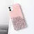 Capa de celular transparente com lantejoulas brilhantes de luxo para iPhone