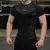 Camiseta de ginástica de manga curta masculina, alta elasticidade, musculação - Zexv