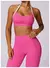 Sutiã esportivo de ginástica Halter Sutiã esportivo anti-suor Sutiã de ioga respirável Top curto à prova de choque Fitness Push Up Top de treino feminino - comprar online