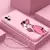 Capa de silicone macia Pink Panther para iPhone Plus com alça de mão