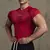 Camiseta de ginástica de manga curta masculina, alta elasticidade, musculação