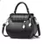 Imagem do Bolsa feminina de ombro, bolsa tote feminina de luxo, bolsa de couro genuíno, bolsa balde com laço