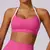Sutiã esportivo de ginástica Halter Sutiã esportivo anti-suor Sutiã de ioga respirável Top curto à prova de choque Fitness Push Up Top de treino feminino - comprar online