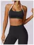 Sutiã esportivo de ginástica Halter Sutiã esportivo anti-suor Sutiã de ioga respirável Top curto à prova de choque Fitness Push Up Top de treino feminino - Zexv