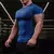 Camiseta de ginástica de manga curta masculina, alta elasticidade, musculação - loja online