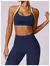Imagem do Sutiã esportivo de ginástica Halter Sutiã esportivo anti-suor Sutiã de ioga respirável Top curto à prova de choque Fitness Push Up Top de treino feminino