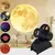 Lâmpada de projeção lunar USB, projetor planetário, luz noturna LED substituível, constelação da Terra, atmosfera de fundo, lâmpadas de parede