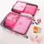 Conjunto de 6 bolsas de armazenamento de viagem, conjunto de malas, estojos de armazenamento portáteis, organizador de bagagem, roupas, sapatos, organizador dobrável - Zexv
