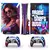 Nova capa adesiva decorativa para PS5 Slim Disc para console e 2 drivers PS5 Slim Disc Skin Vinyl