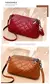 Bolsa de couro genuíno feminina da moda, bolsa de ombro para meninas, couro macio, zíper multicamadas, grande capacidade, transversal