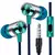 Fones de ouvido com fio de 3,5 mm com cancelamento de ruído, fone de ouvido esportivo com driver duplo, graves estéreo para jogos, música HiFi, fone de ouvido com microfone - comprar online