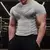 Imagem do Camiseta de ginástica de manga curta masculina, alta elasticidade, musculação