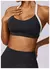 Sutiã esportivo de ginástica Halter Sutiã esportivo anti-suor Sutiã de ioga respirável Top curto à prova de choque Fitness Push Up Top de treino feminino - Zexv