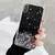Capa de celular transparente com lantejoulas brilhantes de luxo para iPhone na internet