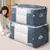 Bolsa organizadora para roupas de grande capacidade, com alça reforçada, adequada para cobertores, roupas de cama, dobrável, com zíper resistente na internet